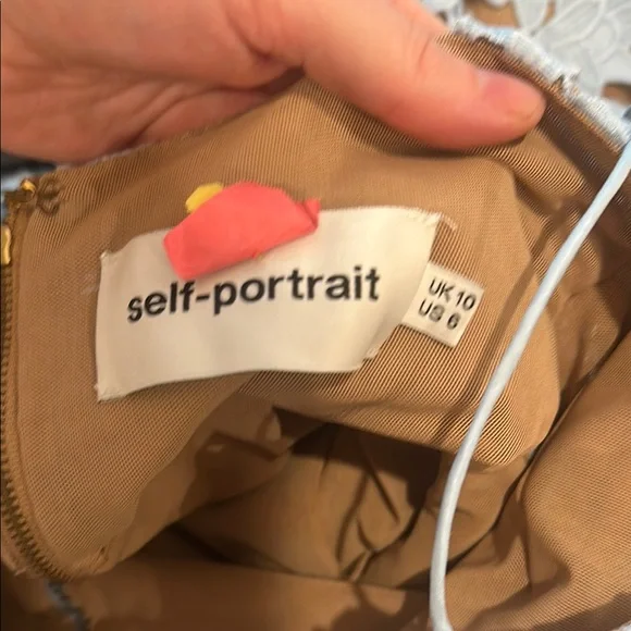 Self-Portrait Blue Sleeveless Sundress Midi - Picture 5 of 5